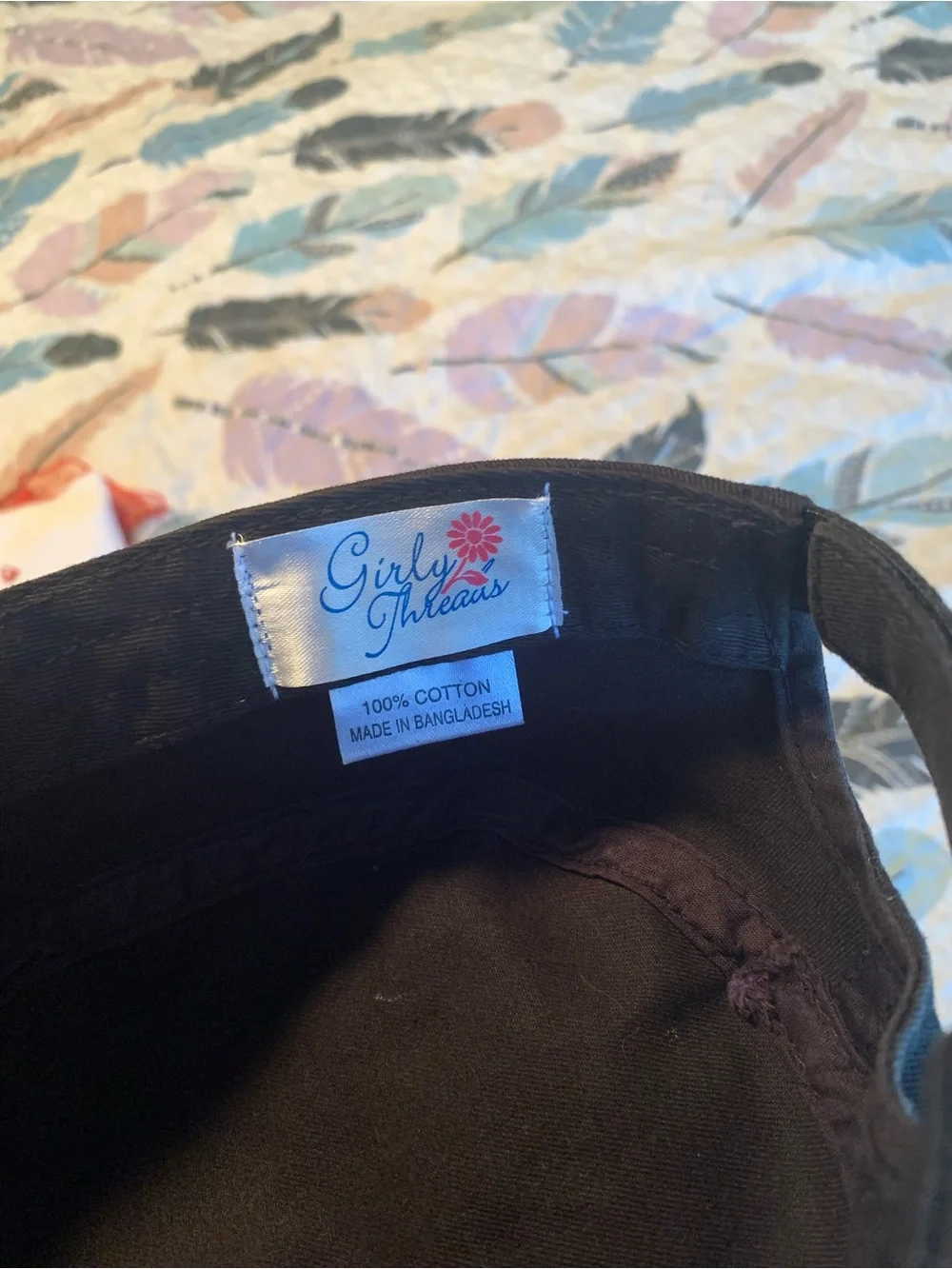 Womens Black Cap with Pink Zebra Cross Embroidery